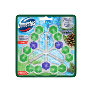 Untitled design - 2026-07-17T154022.348 Domestos Power 5 Pine WC блокчета – 3 × 50 г
