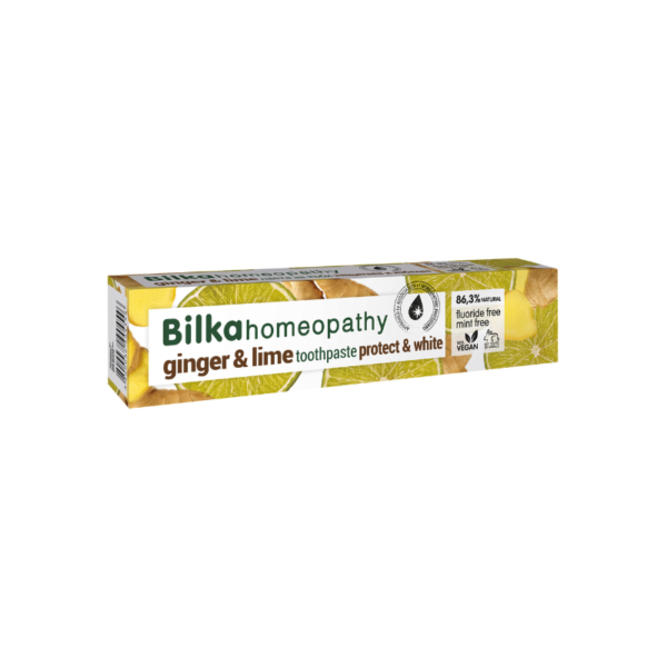 Bilka Homeopathy Ginger & Lime паста за зъби Protect & White 75 мл