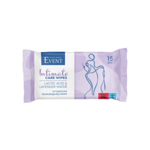 EVENT Intimate Care Wipes интимни мокри кърпички с млечна киселина и лавандулова вода – 15 бр.