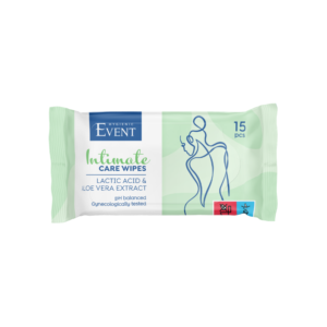 EVENT Intimate Care Wipes интимни мокри кърпички с млечна киселина и алое вера – 15 бр.