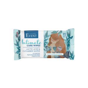 EVENT Intimate Care Wipes интимни мокри кърпички с млечна киселина и краставична вода – 15 бр.