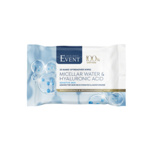 EVENT Make-Up Remover Wipes почистващи кърпички с мицеларна вода и хиалуронова киселина – 20 бр.