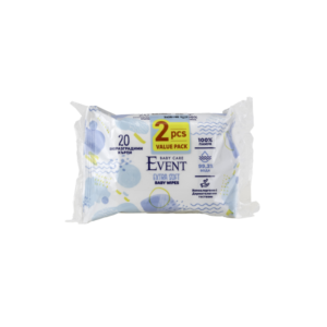 EVENT Baby Care Extra Soft Baby Wipes 99.3% Water 2×20 бр.