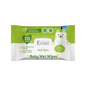 EVENT Baby мокри кърпички с Алое Вера – 20 бр.