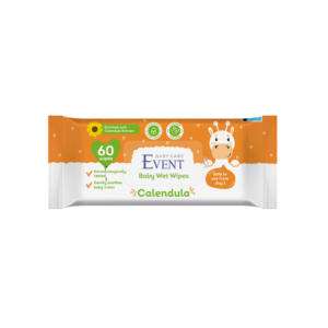 EVENT Baby мокри кърпички с Невен (Calendula) – 60 бр.