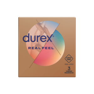 Презервативи без латекс Durex Real Feel, 3 бр.
